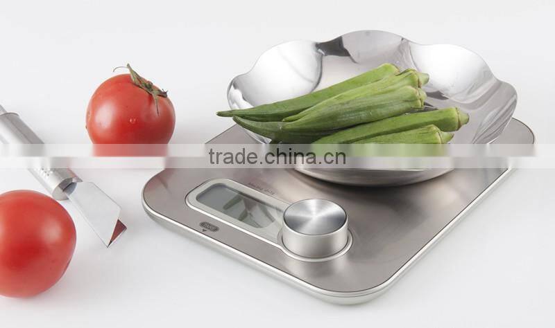 Kinetic Energy Battery-free Digital Stainless Steel Kitchen Scale