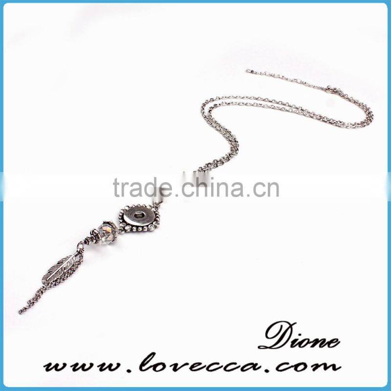 2016 new design 18mm charm snap necklace