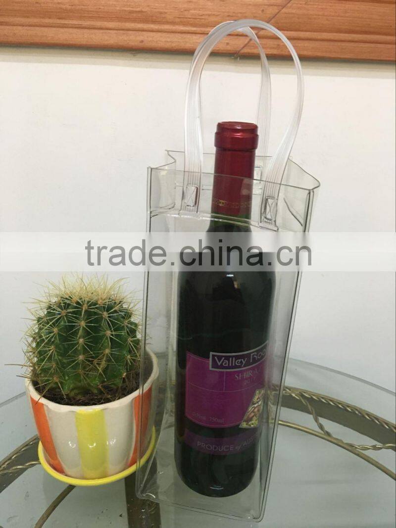 Custome Pvc Wine bag/pvc wine cooler ice tote bag /pvc wine ice drinking bags