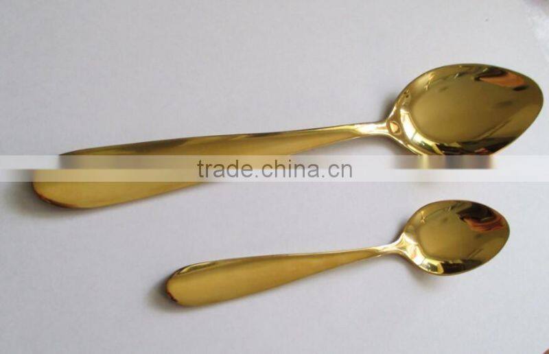Stainless Steel Golden tea spoon small spoon
