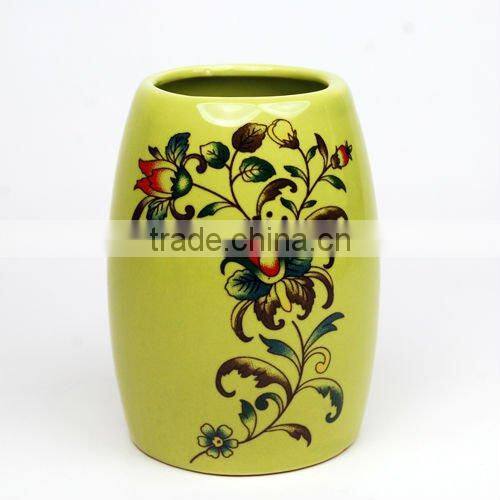 4pcs green colour Ceramic bath room accessory