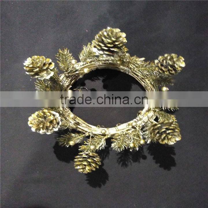 new products 2016 artificial decorative flower candle rings