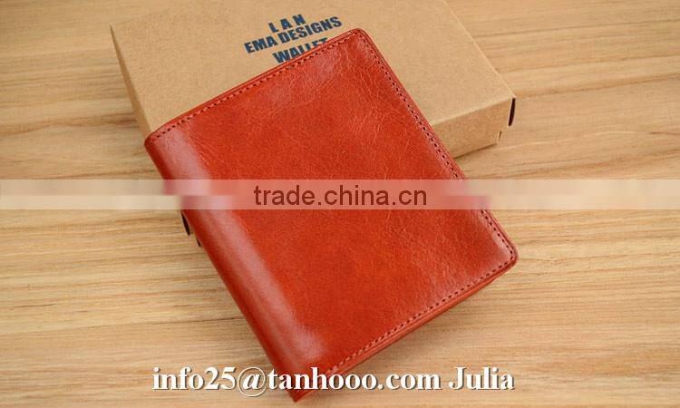 Women short soft leather wallet/vintage travel wallet
