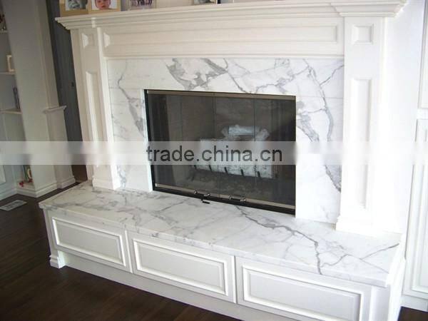 New product contemporary indoor home decorationstone white marble fireplace