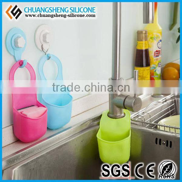 Bathroom silicone bag, hanging soap bag
