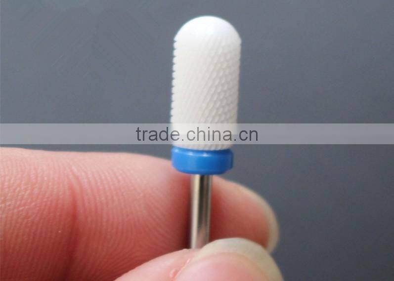 Nail Head Diameter 6.5MM Barrel Balll Total Length 40MM White Ceramic Burr White 1 Piece