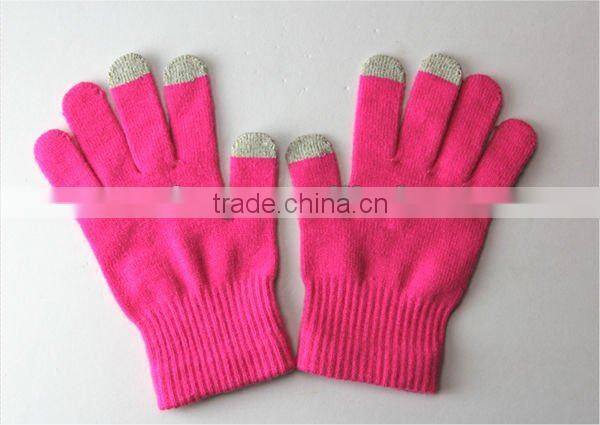 Acrylic Knitted Smartphone Touch Screen Gloves ZMR712