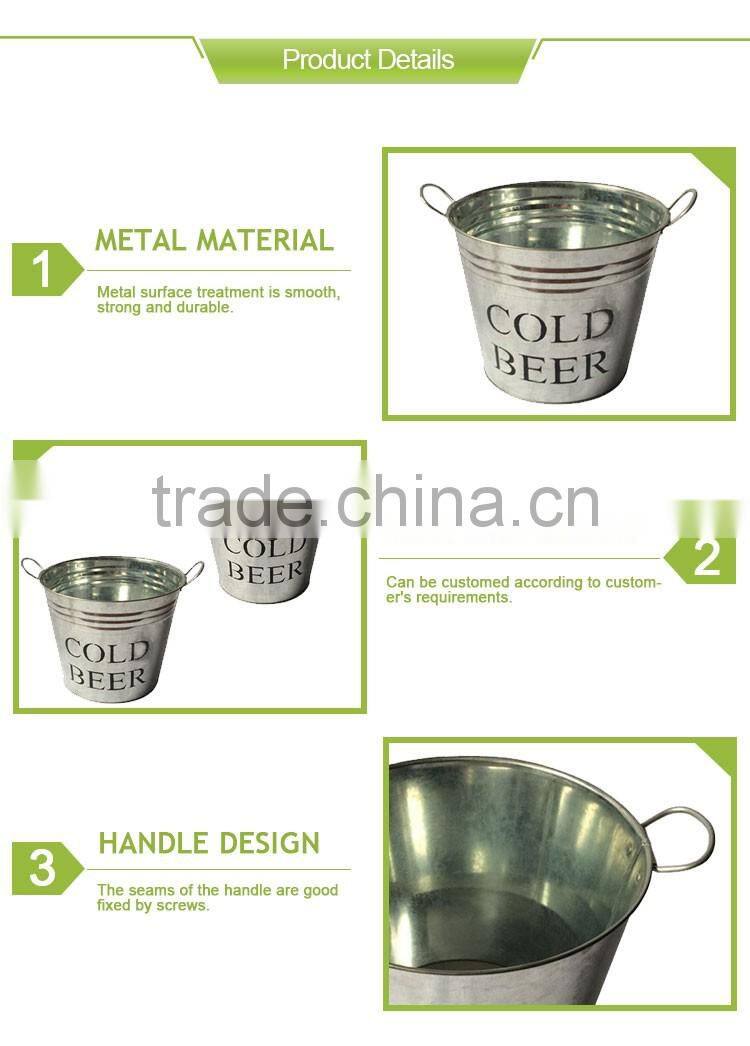 Cute baby metal bulk ice bucket