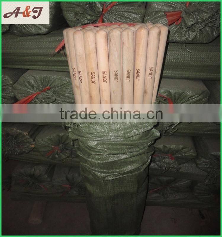 Hot-stamping logo on natural wooden handle/wooden stick/wooden pole