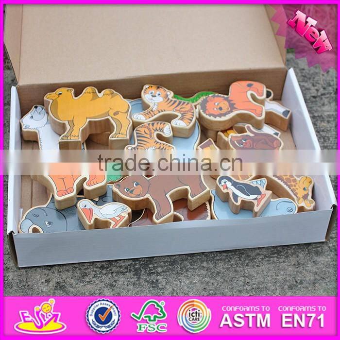custom educational wooden animal toys for kids W13A111-S