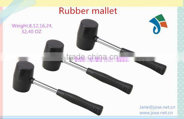TPR grip steel tube handle rubber hammer