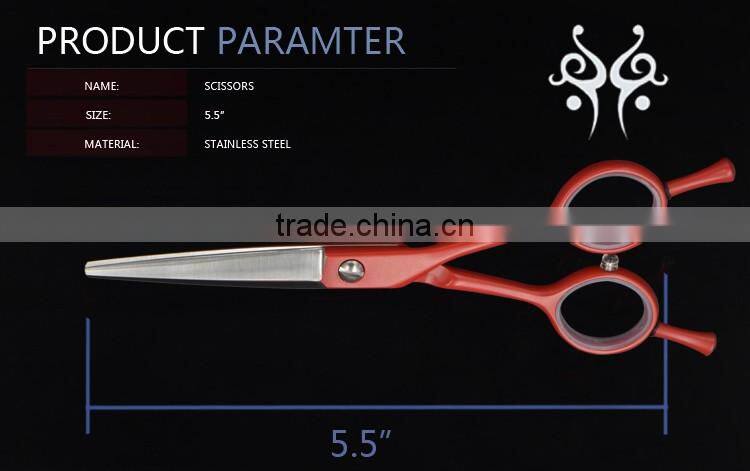 Various colors and handle paint scissors for hairdressing hair scissors