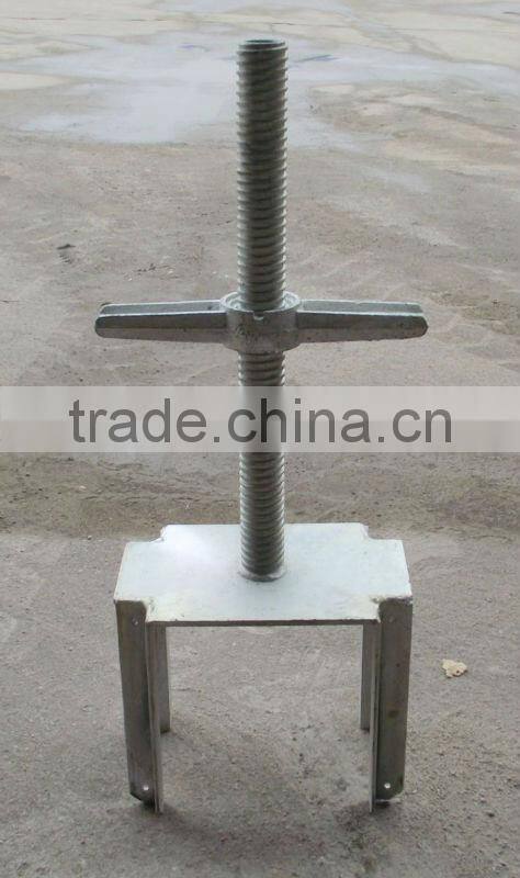Scaffolding adjustable steel screw base jack,fixed/swivel scaffolding base jack