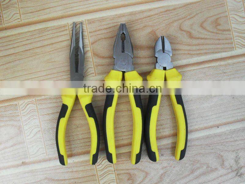 YF423 fine polished high quality plier swith double color handle
