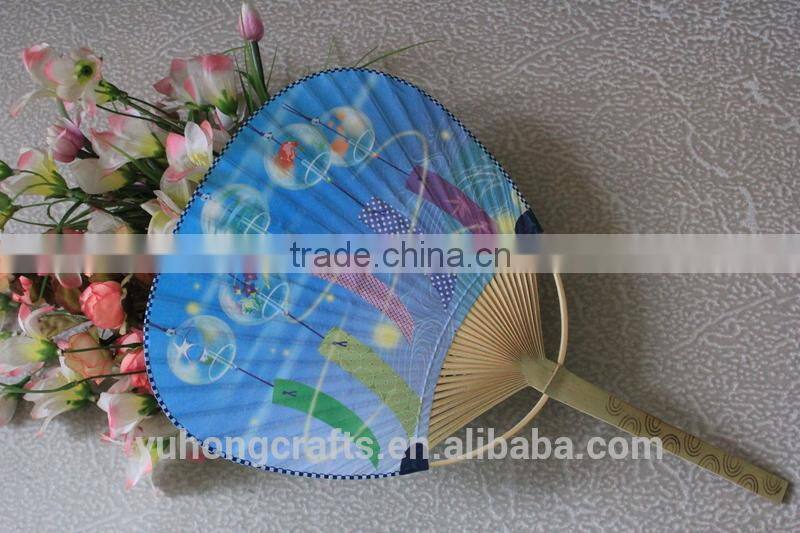 OEM excellent creative design round paper fan with printing