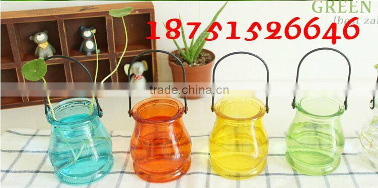 Multicolour Glass Candle Holder Fashion Mousse Small Vase Ball Custom Wholesale Wedding Decoration Candlestick