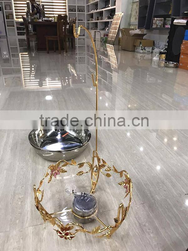 New design red flower 8Liter stainless steel cheap chafing dish for butter