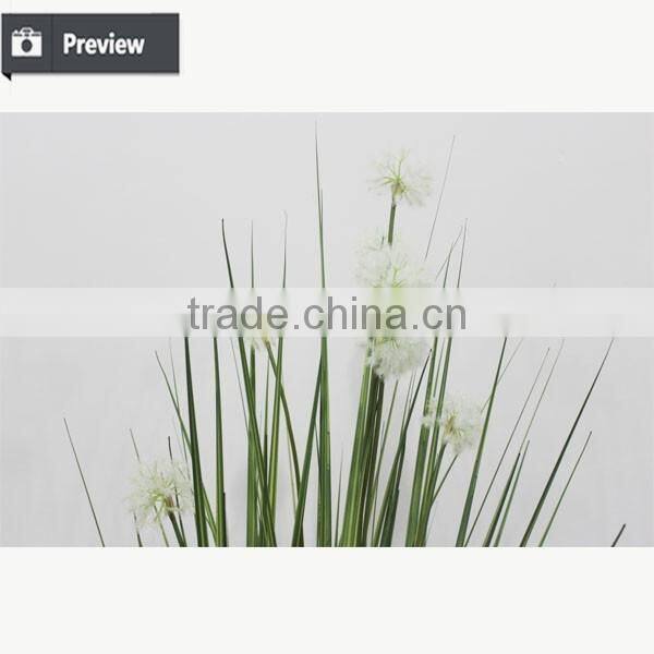 Artificial Potted Grass Onion Grass with Dandelion Flower for Indoor Decortaion