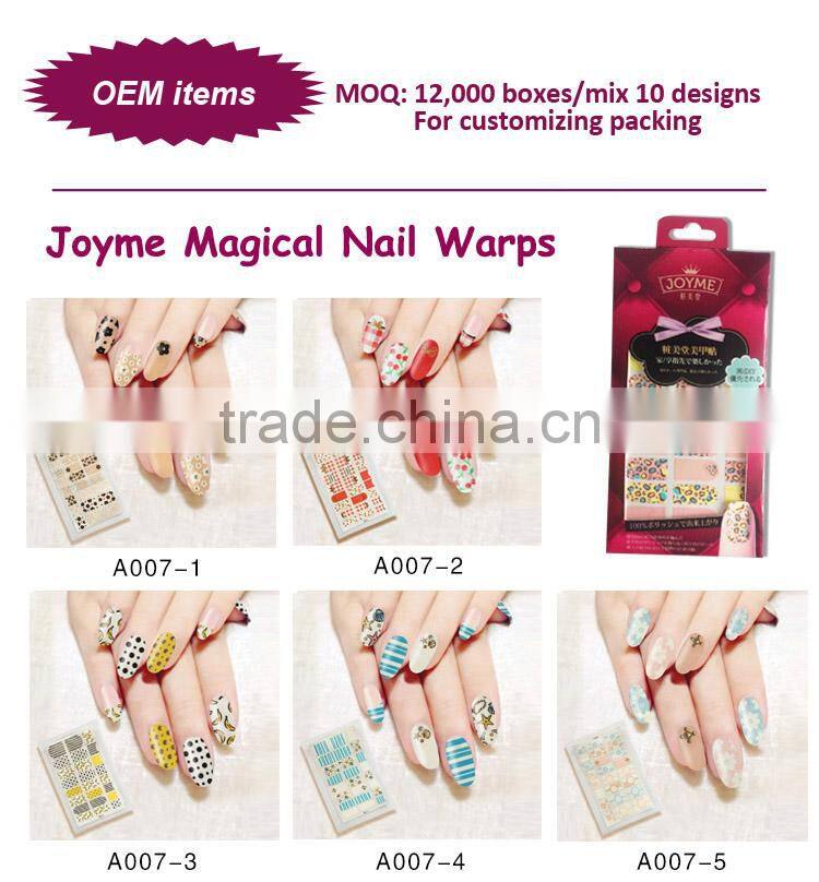 2016 factory cheap nail sticker fashion women arts and crafts decal korea nail sticker