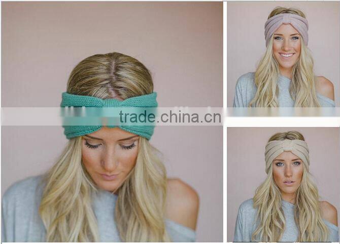 2014 Fahion knit head wrap with bow