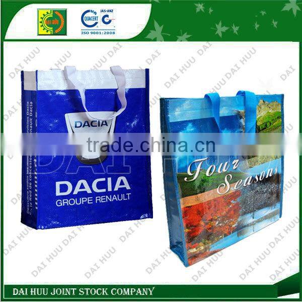 High quality fashion PP woven shopping bag laminated with BOPP