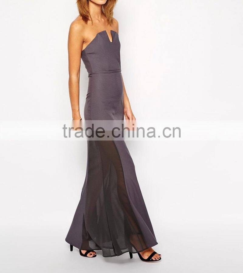 new elegant fashion lady prom party dress quality factory wholesale deep v evening dress
