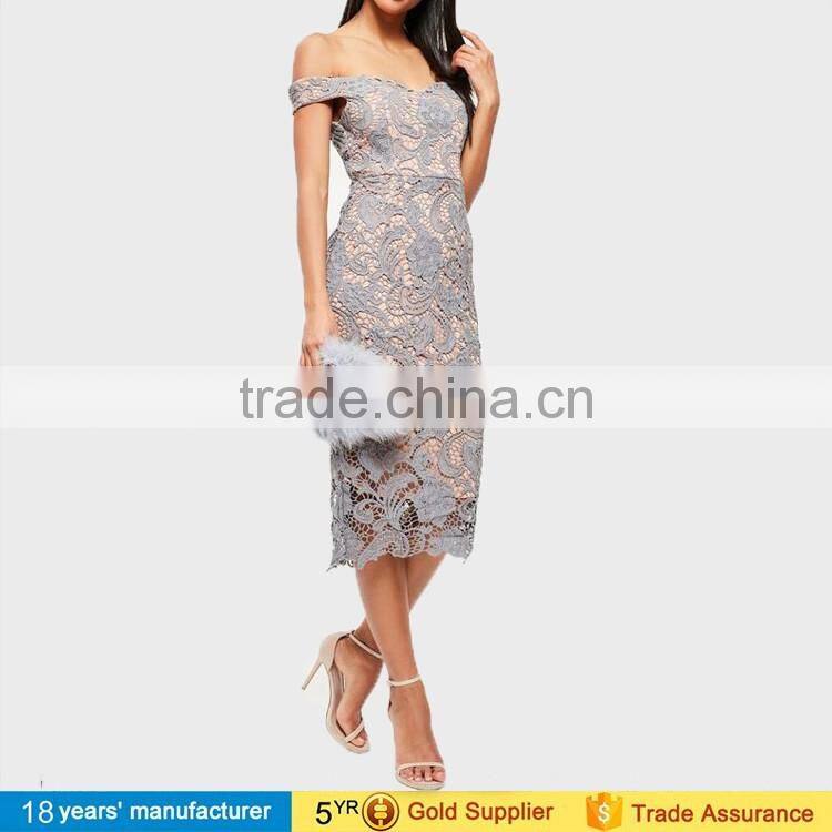 Latest vintage embroidered lace dress designs photos retro fit flare knee length cocktail women dresses 2017 evening party
