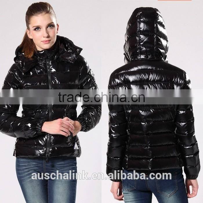 newest urban women high quality black ski down coat customzied