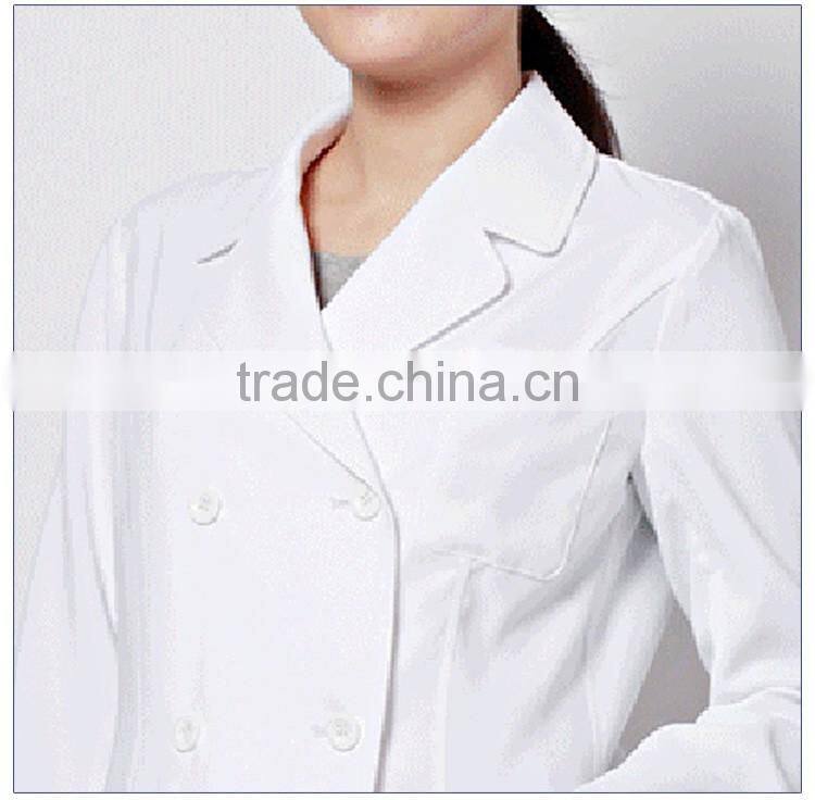 Doctor Gown 100% cotton or 30% cotton 70% polyester white lab coat medical Lab coat