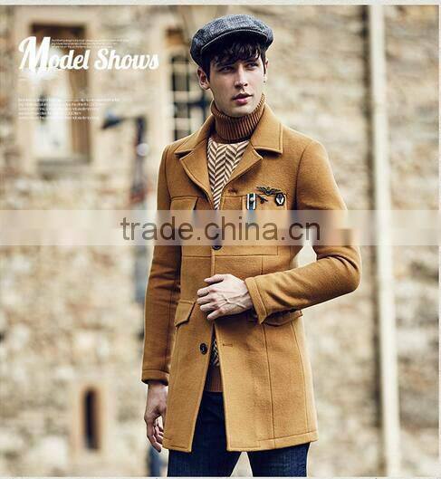 Fashion Long Wool Men Coat Design