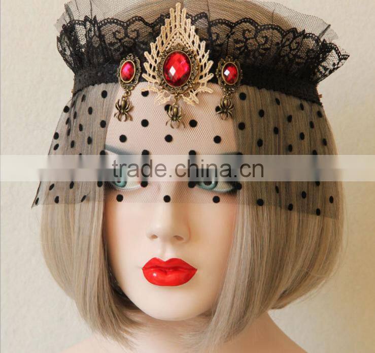 Halloween Masquerade Party Masks,White Lace Mask,Dancing Half Face Veils