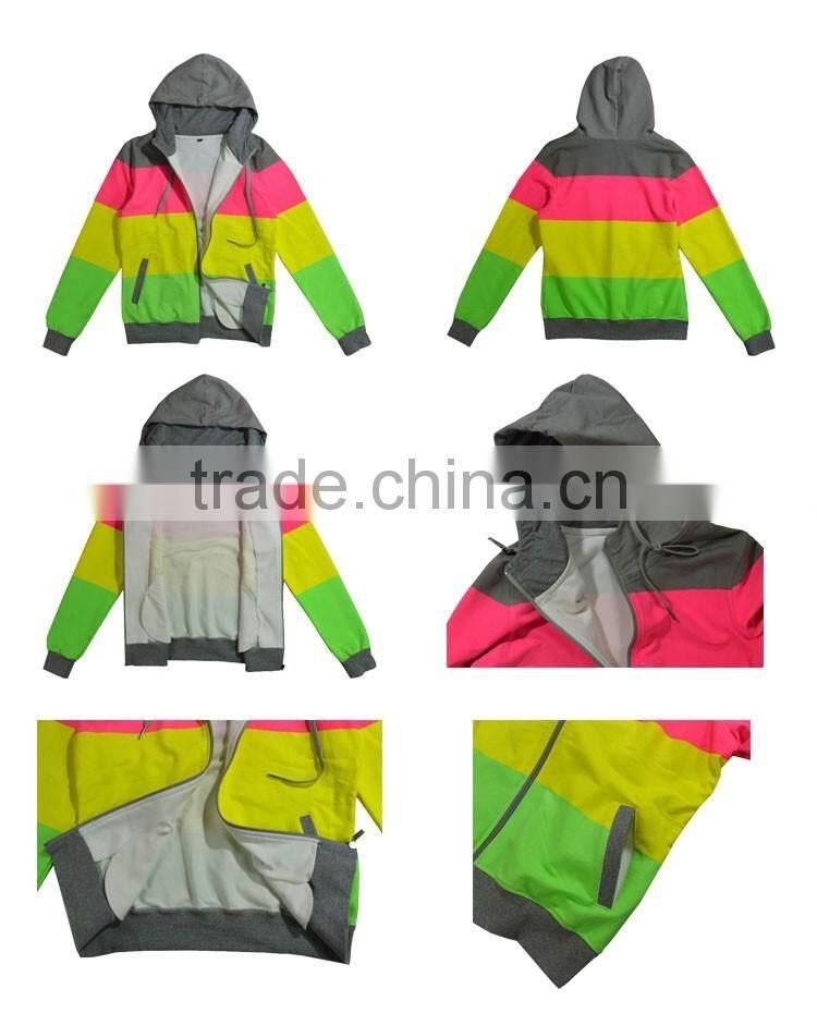Spring High Quality Women's Casual Colour Bar Cotton Jacket