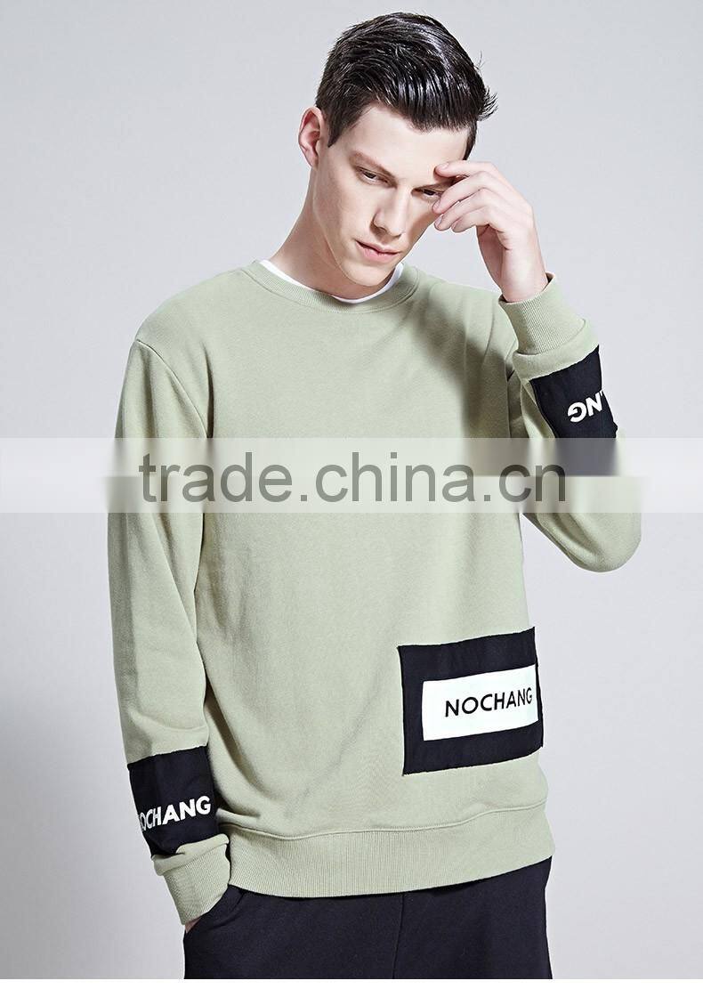 Wholesale Men's Fashion Hip Hop Clothing Custom Crew Neck Sweatshirt