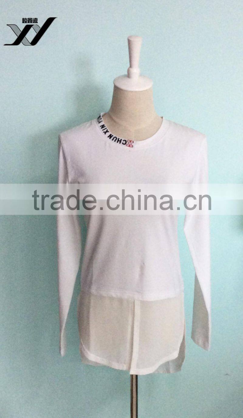 Long sleeve blank women shirt