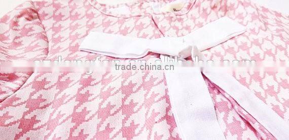 Houndstooth Mother Daughter Matching Dress Elegant Dress Cotton Frocks Designs