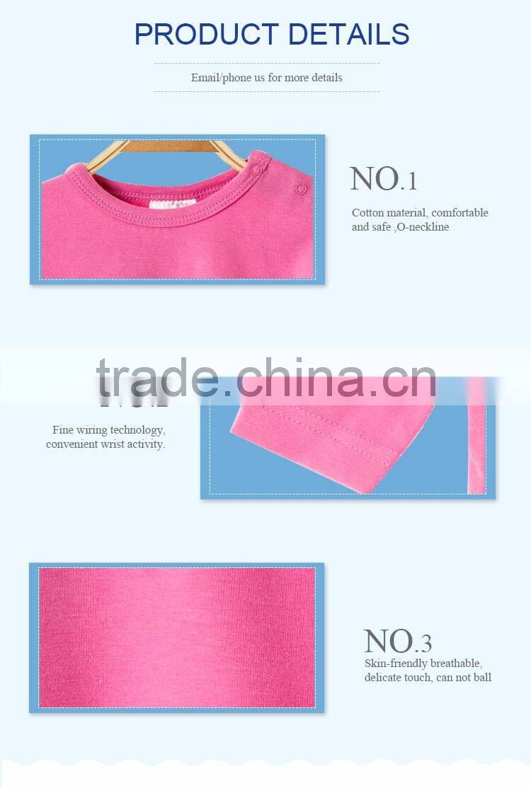 Cotton round collar kids t shirt design with three colours