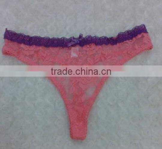 high quality panty women lace transparent mini g string panty