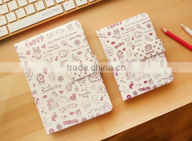 2017 B6 size PU leather cover agenda planner with clasp,custom embossed yearly planner