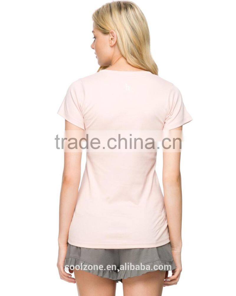 100% Organic cotton short sleeves custom t-shirt wholesale blank t shirt