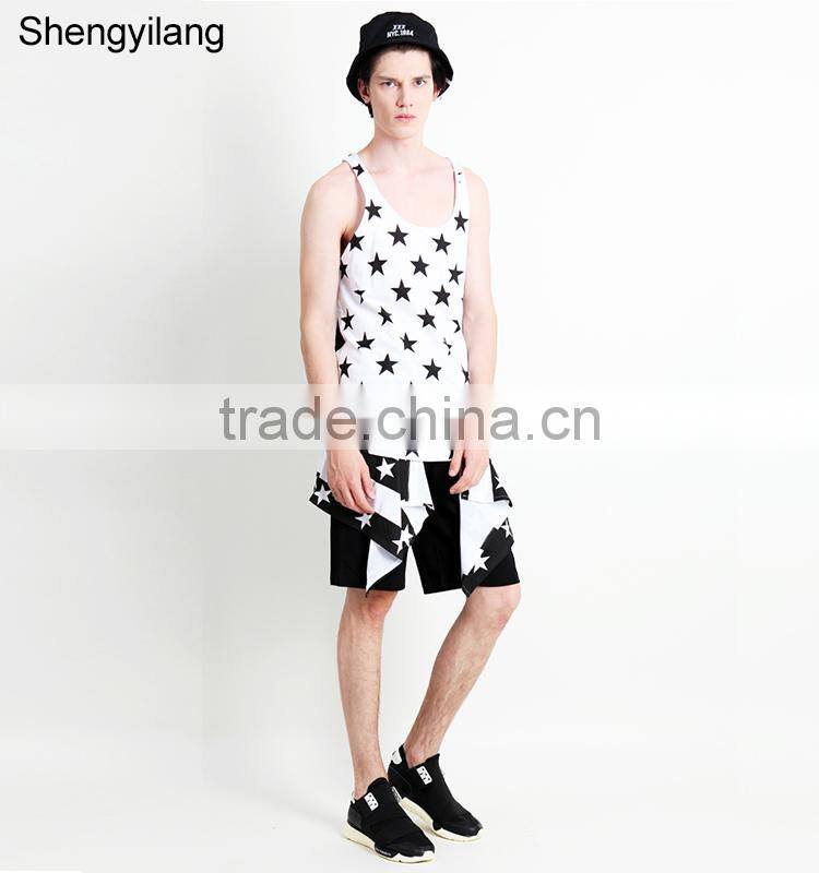 Wholesale high quality fashion printing cotton gym tank top china manufacturer