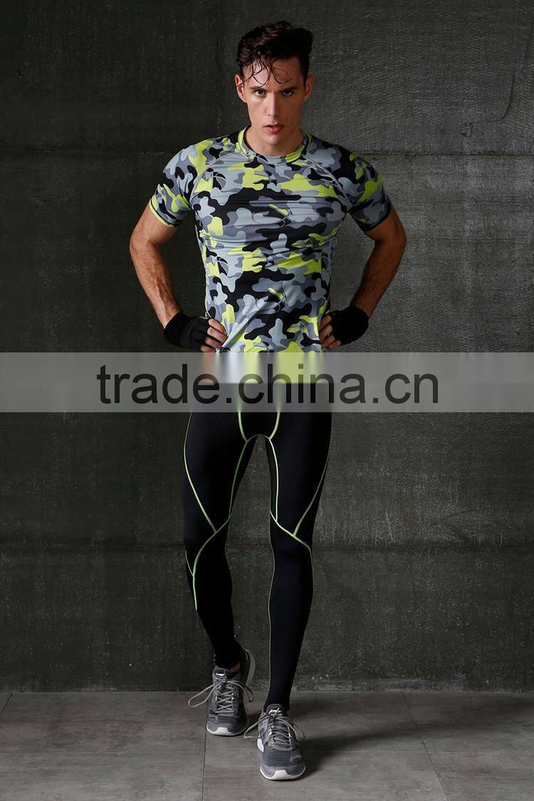 Guangzhou Shandao Custom Made in China Camo Gym Hot Cheap 90% Cotton 10% Spandex men compression sportswear