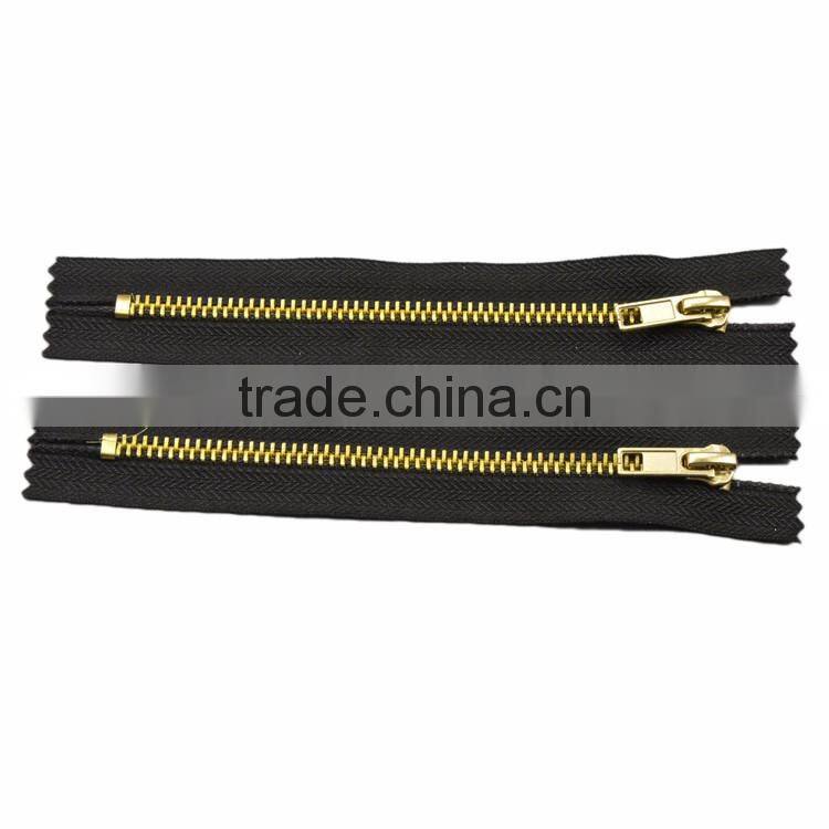 Factory Sale Aluminium Zipper Silver Gold No.3 Or No.4 C/E Metal Zippers or Zips