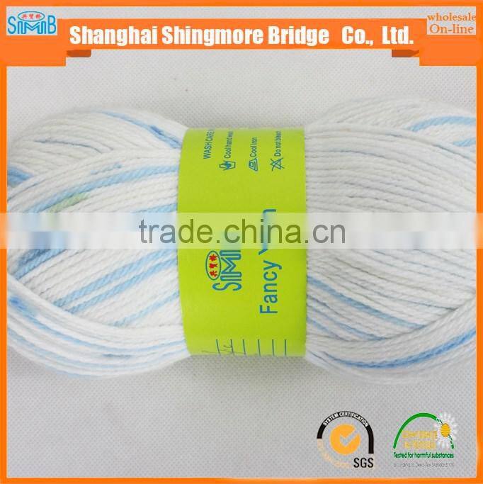 OEKO-Tex Standard quality knitting yarns china supplier best wholesale pattern dyeing 100 acrylic yarn with free yarn samples
