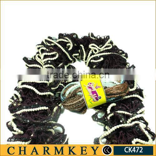 2014 new fancy metallic yarn for knitting hand acrylic knitting yarn on sale