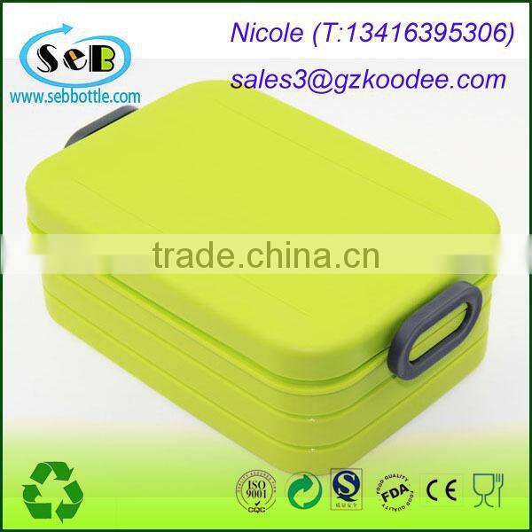Promotional!!! High-Quality+Eco-friendly plastic kid lunch box,food grade plastic container