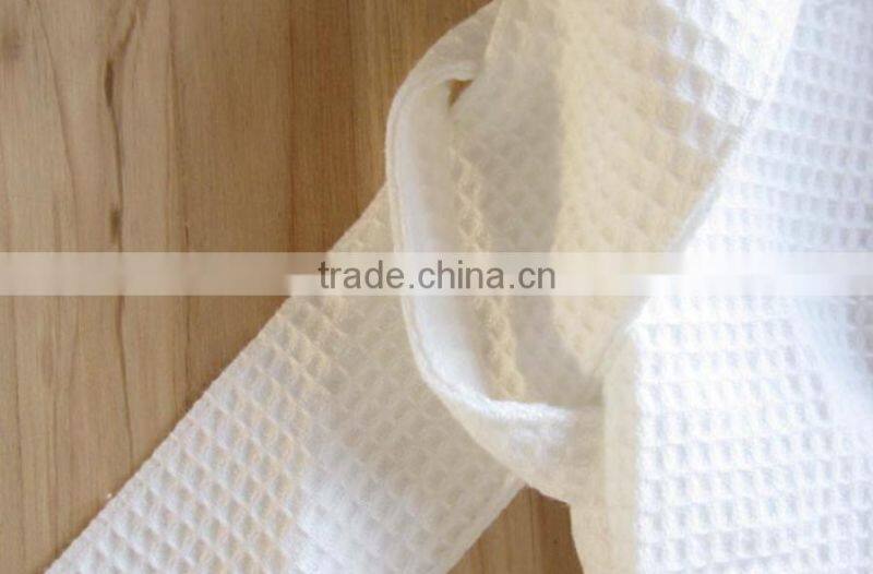 100% cotton waffle bathrobe for hotel and home use