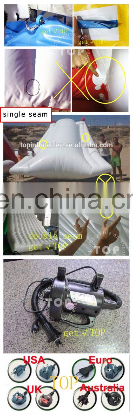 TOPINFLATABLES inflatable bumper ball/ body zorbing bubble ball