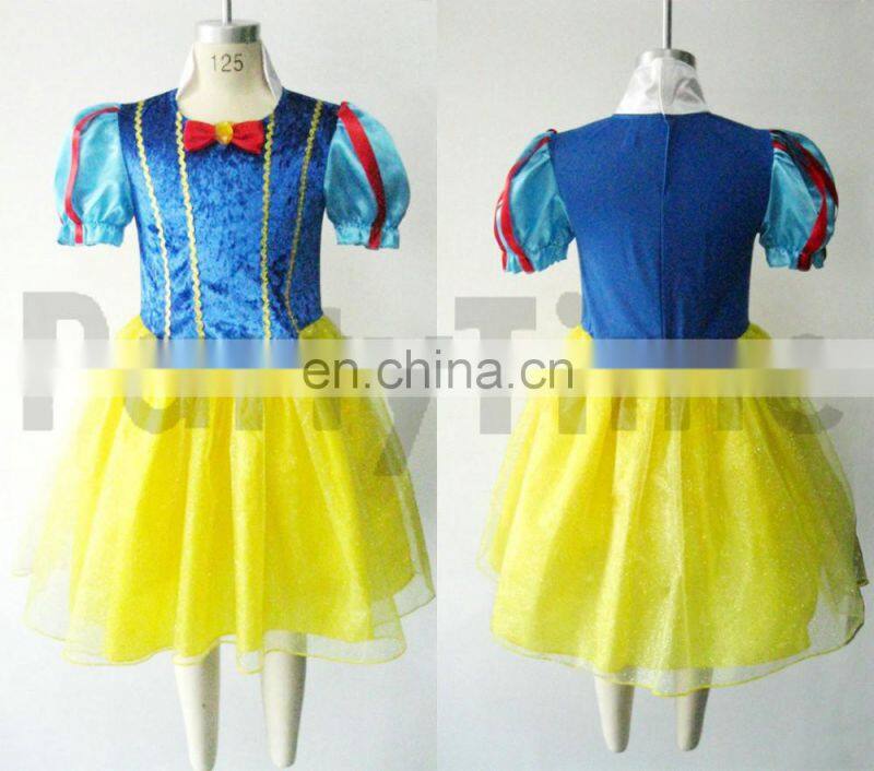 Hot sale kids halloween costume snow white princess anime cosplay queen snow white costume for baby girls