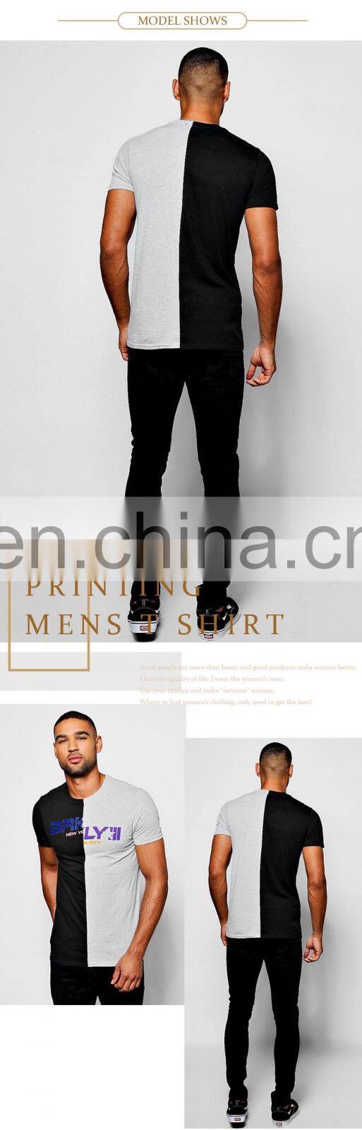 high quality customed mens summer short sleeve sport printing t shirt