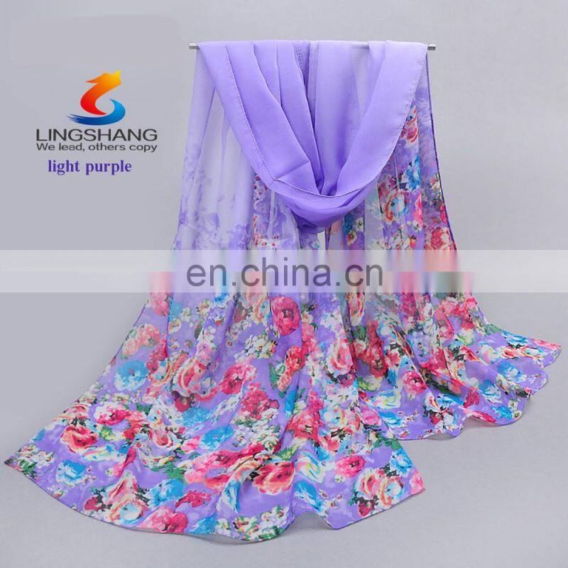 Neew style gardens floral women winter warm pashmina shawl wool shemagh scarf